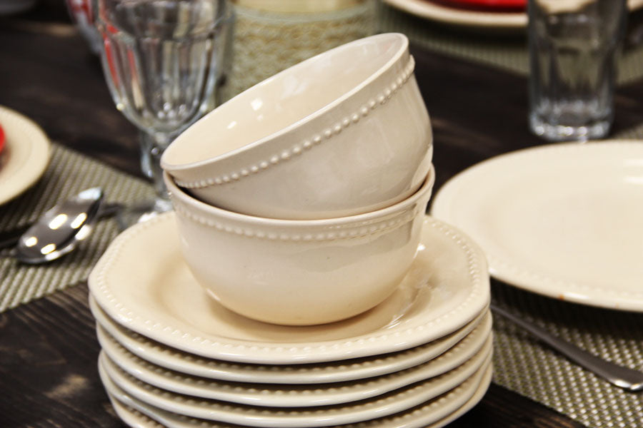 Juego 4 Piezas Queen Crema