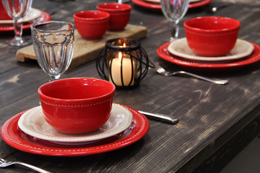 Juego 4 Piezas Queen Rojo