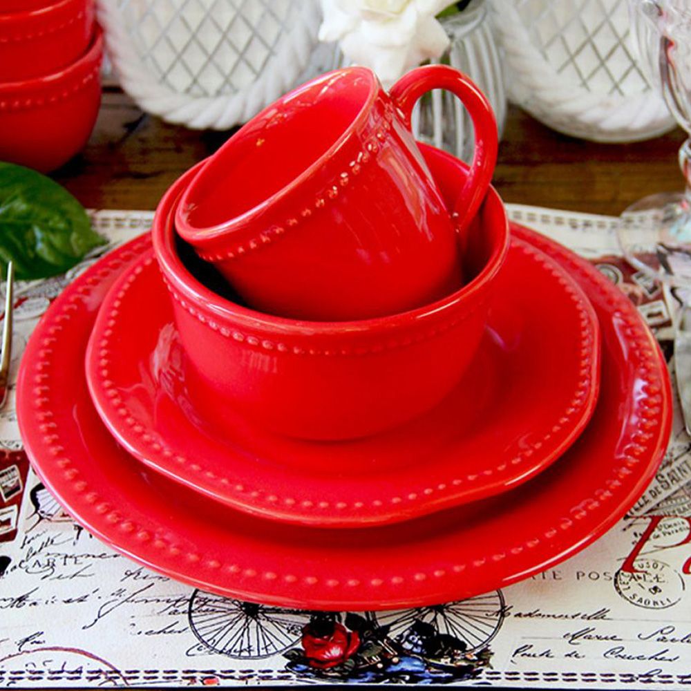 Juego 4 Piezas Queen Rojo