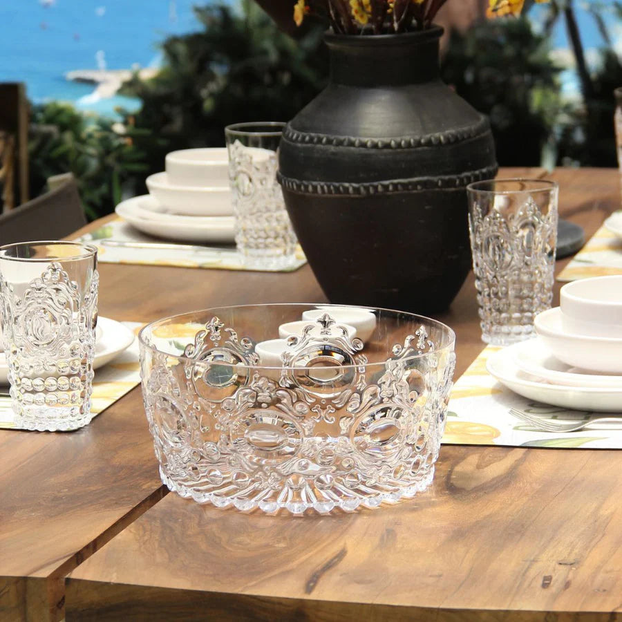 Juego 6 Copas + Ensaladera Acrílico Imperial