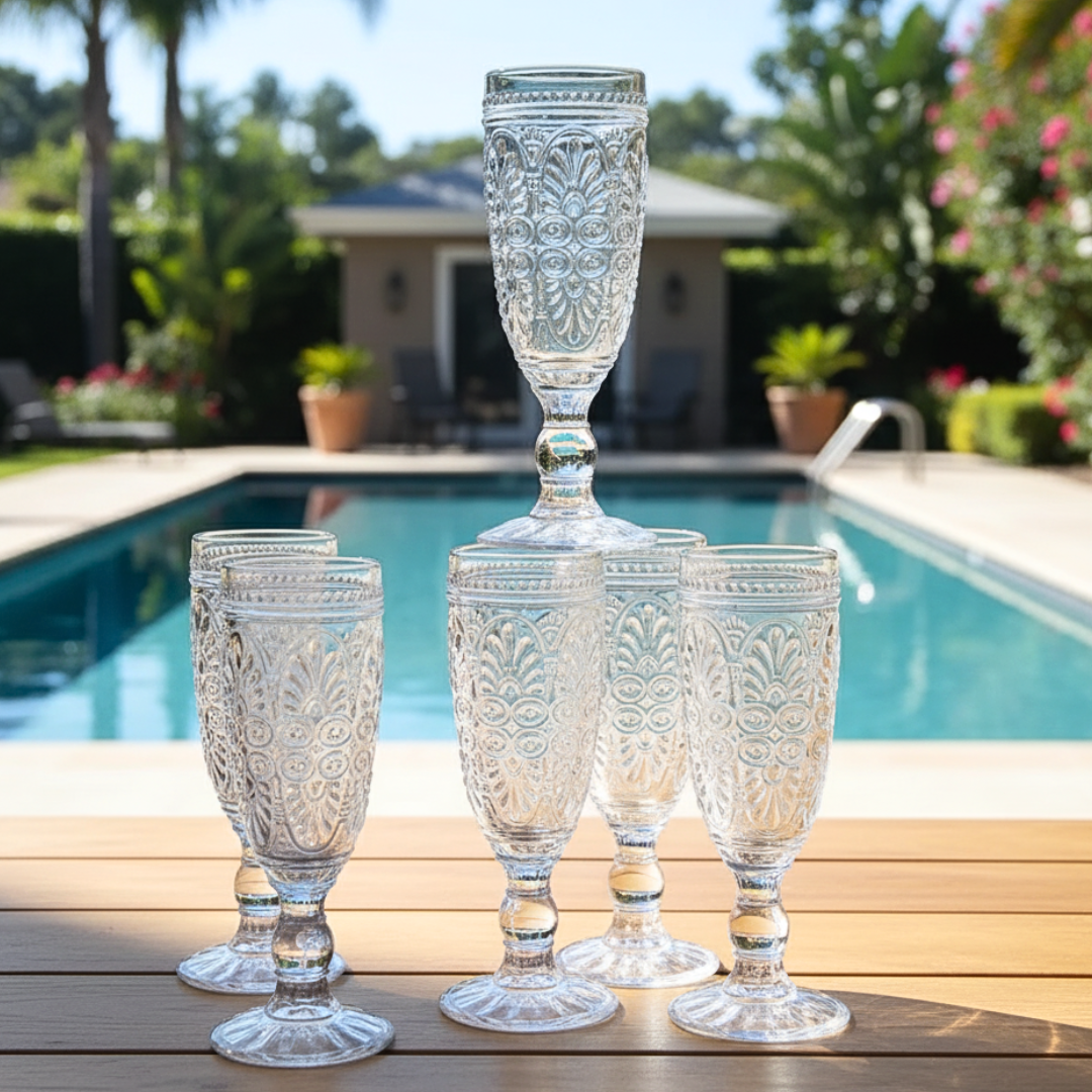 Juego 6 Copas Champagne