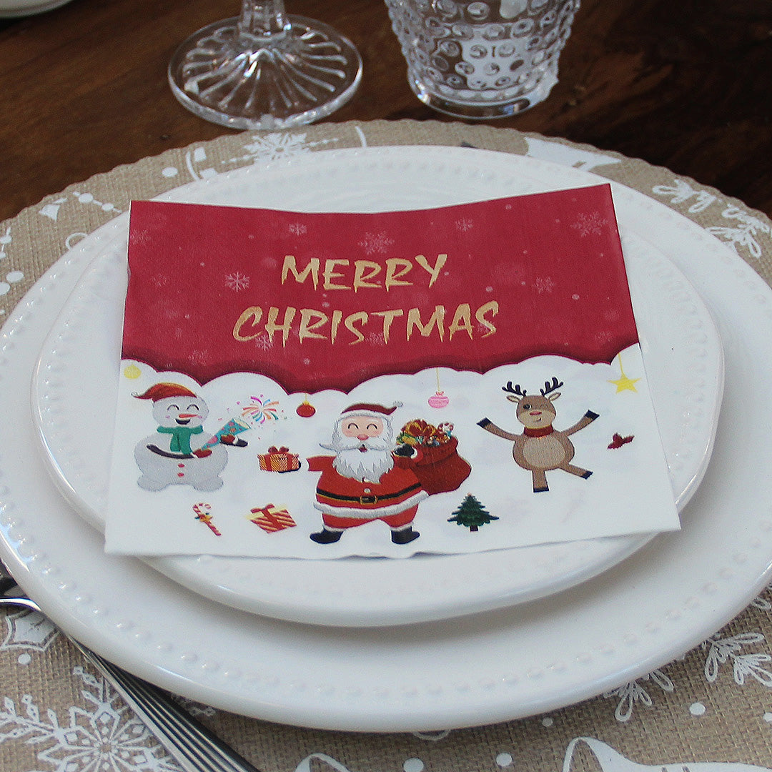 Paquete de Servilletas Christmas Red