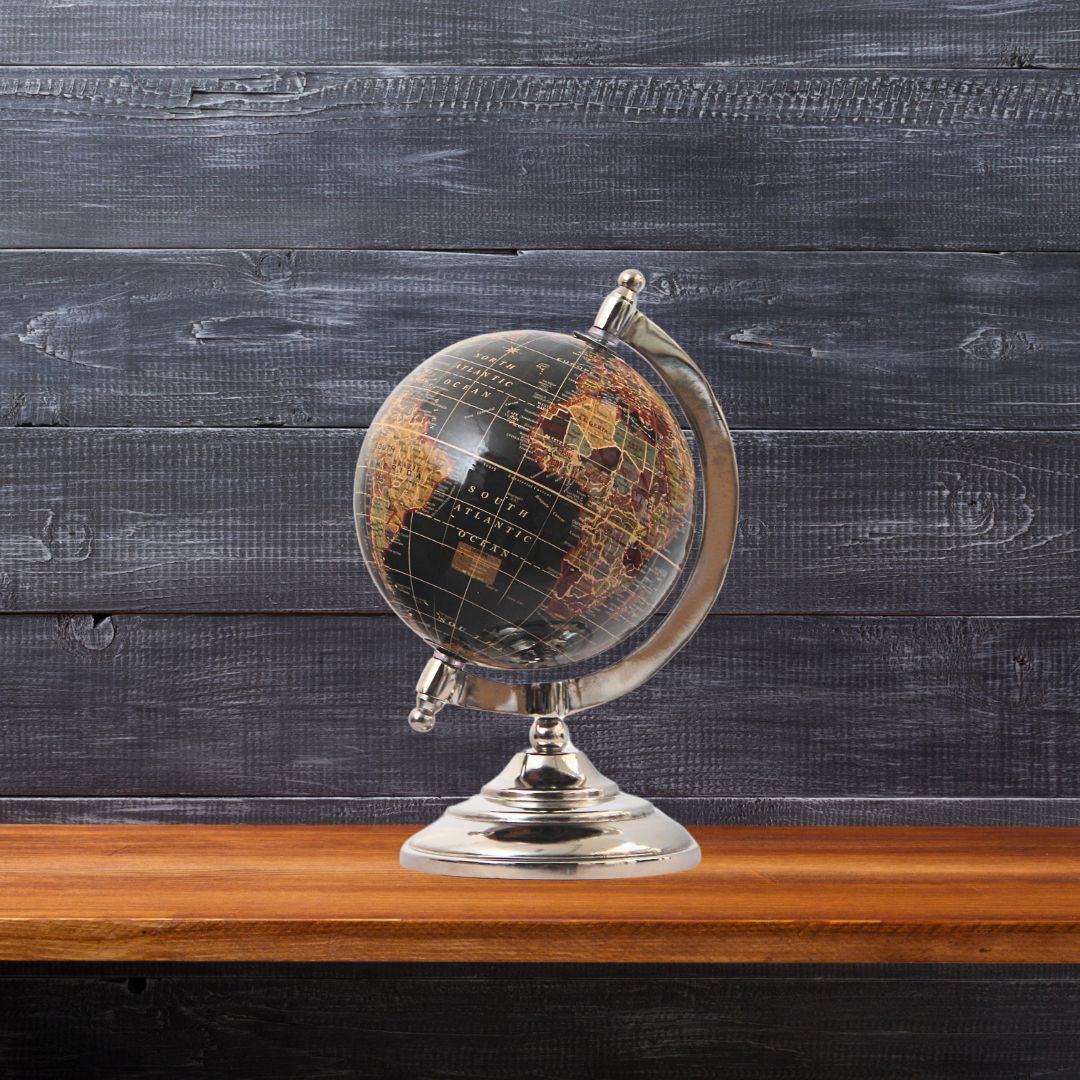 Globo Terraqueo Base Nickel 27 cm