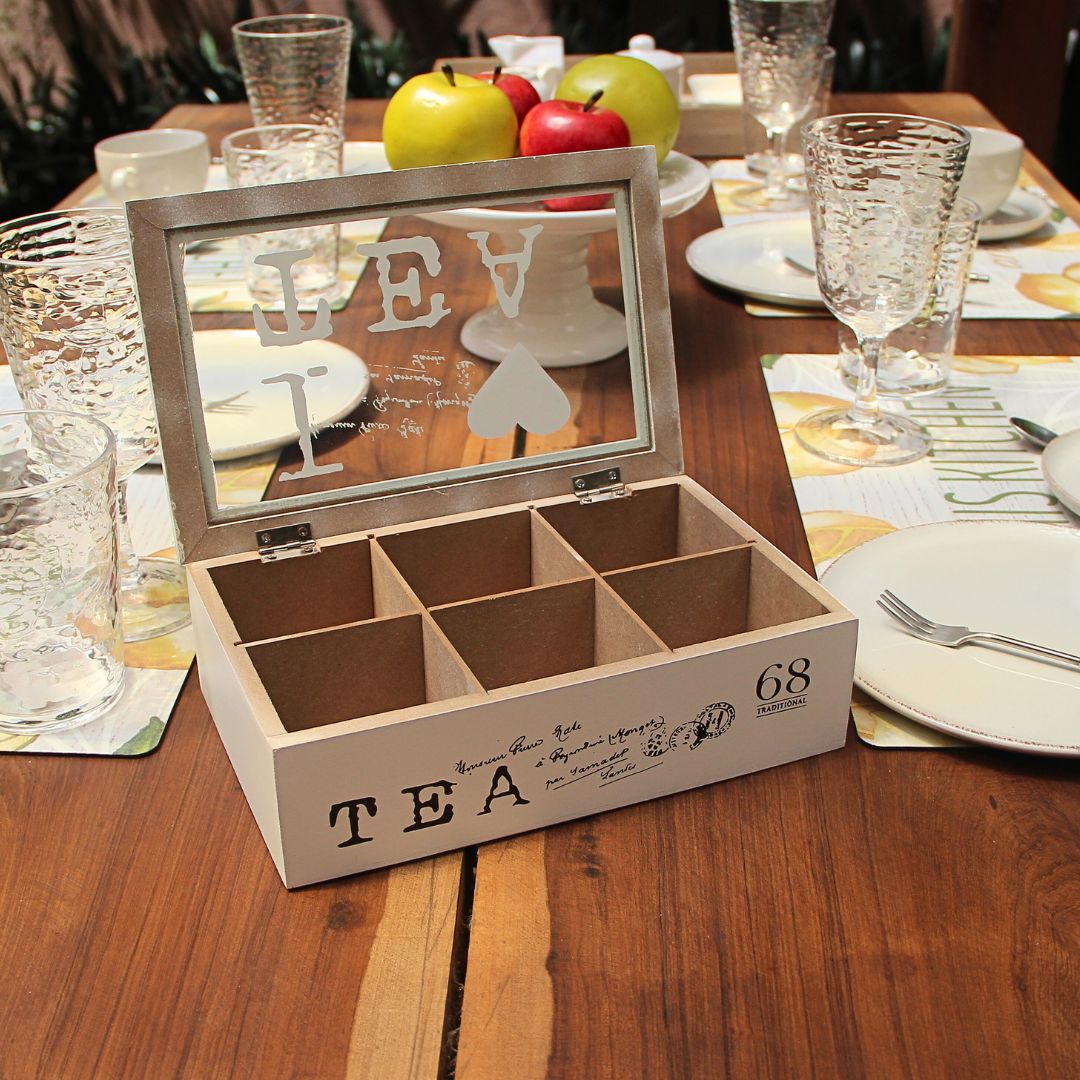 Caja de Te Vintage 24x15,5x8 cm