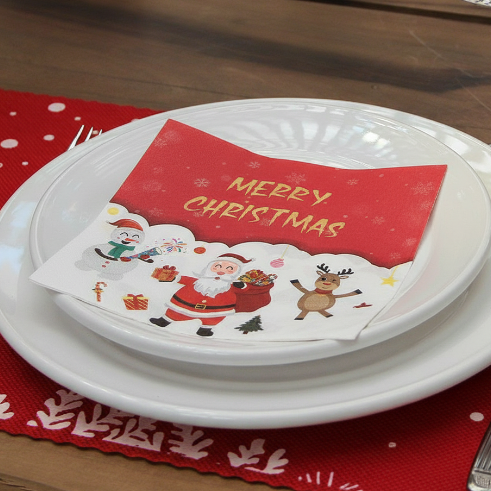 Paquete de Servilletas Christmas Red