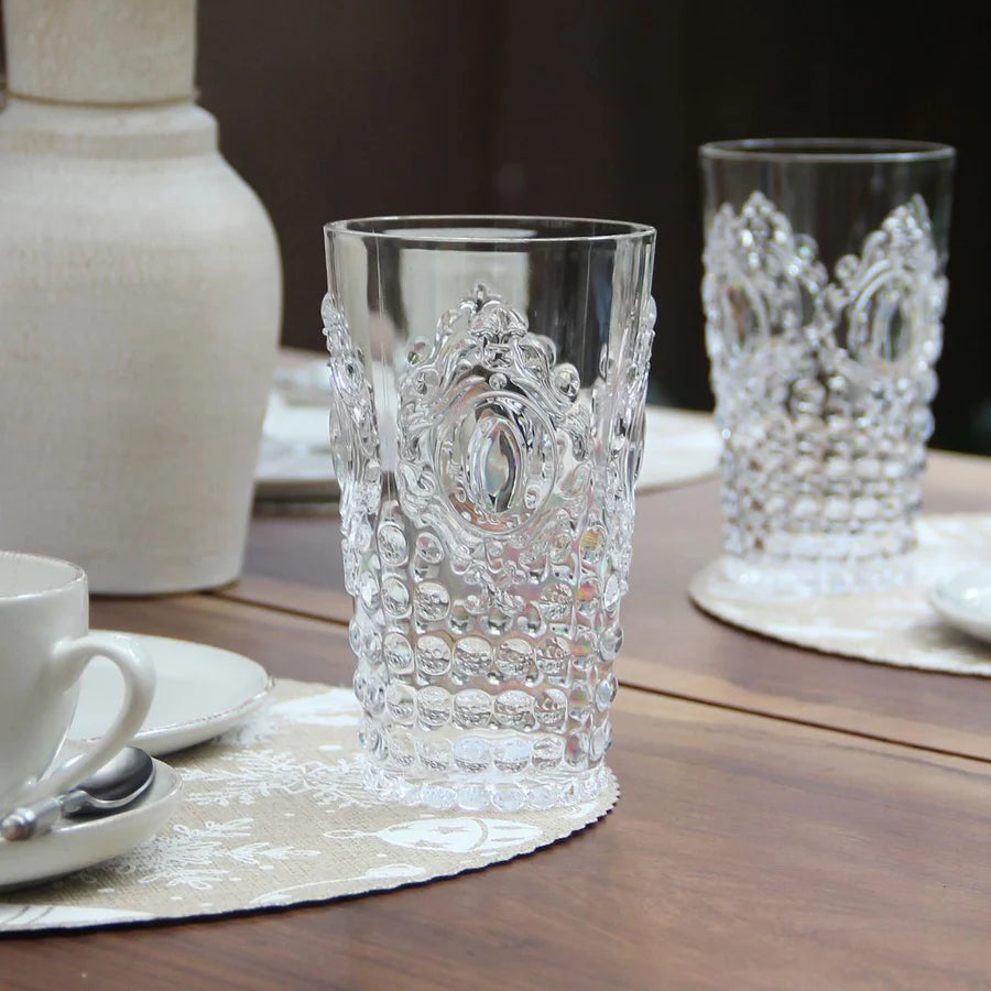 Juego 16 Piezas Melamina gris/Vasos Imperial Altos