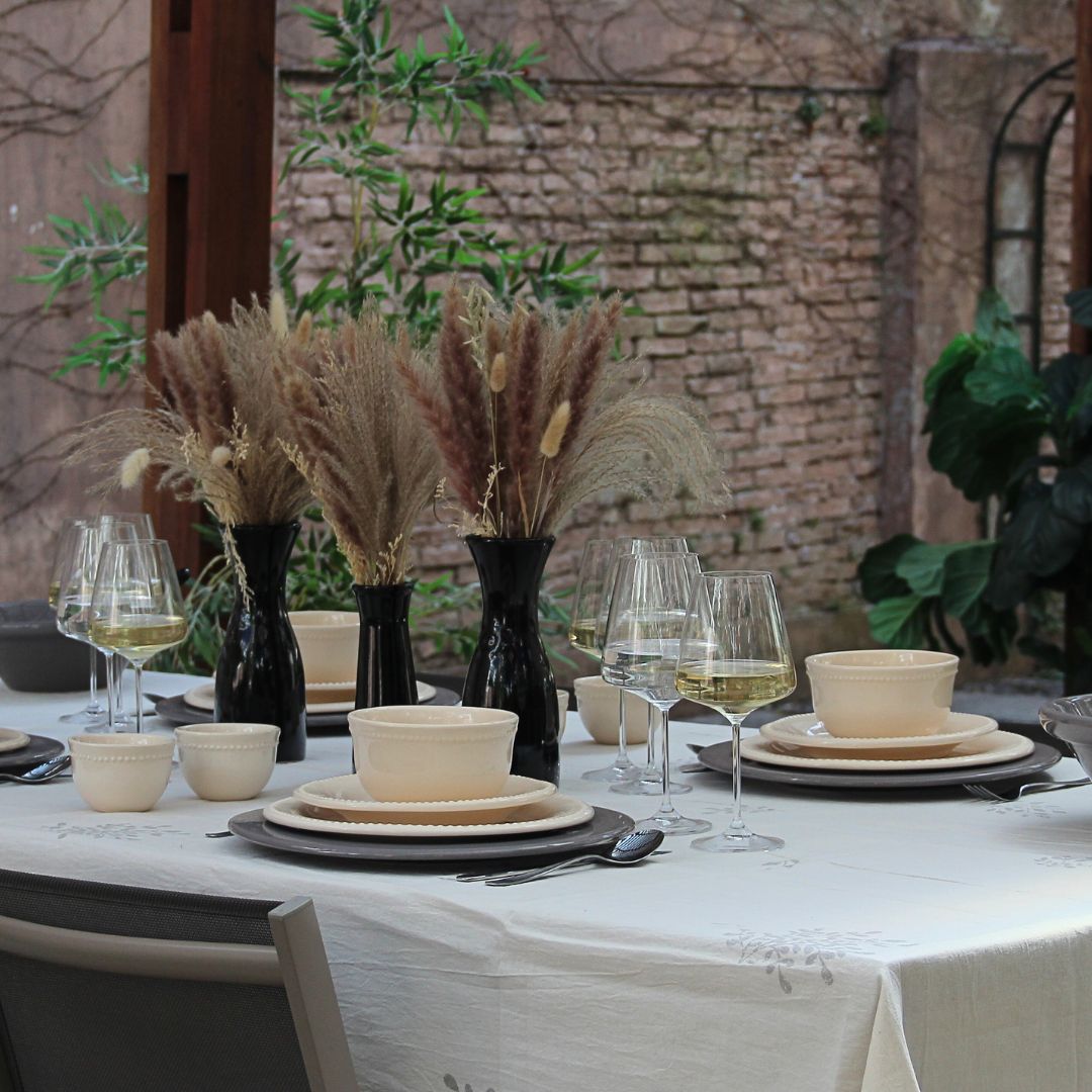 Juego 4 Piezas Queen Crema