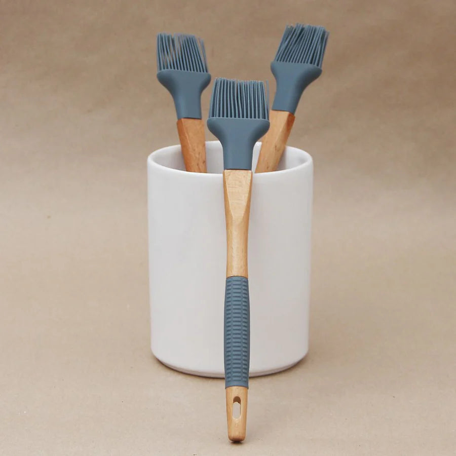 Pack 3 Utensilios Gris/Pincel/Batidor/Espátula Premiun