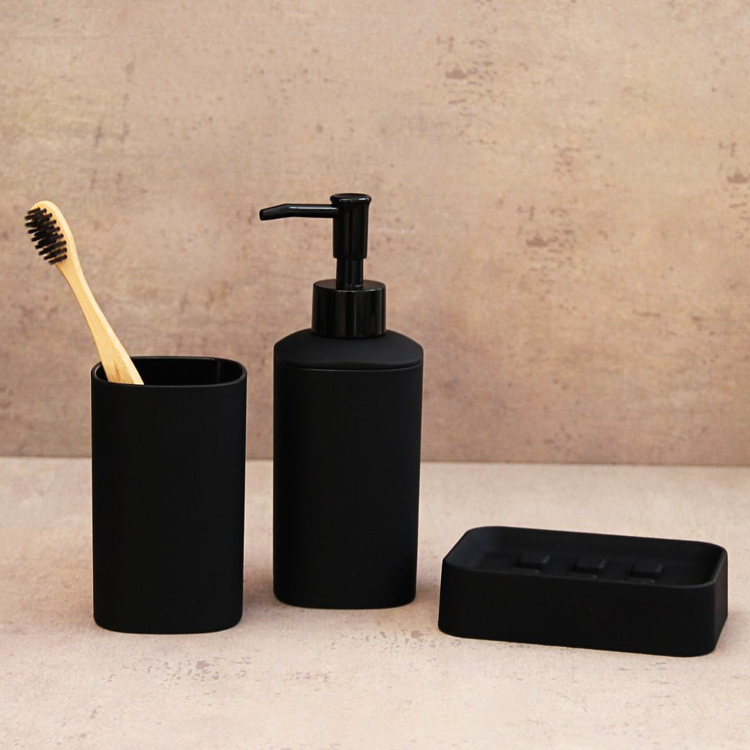 Set de Baño Noir Black x 3 Piezas