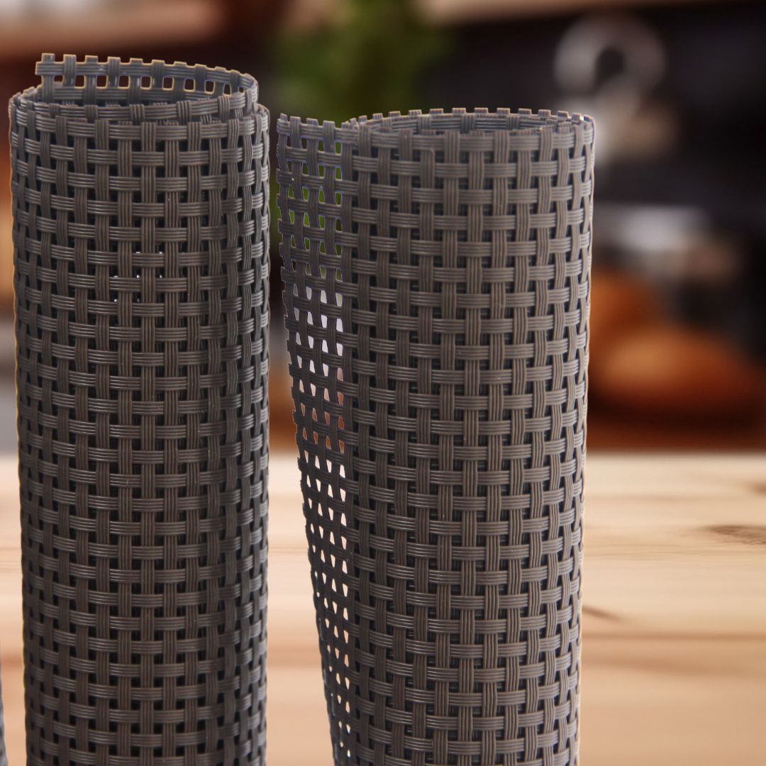 Individual Rafia Marrón x 12