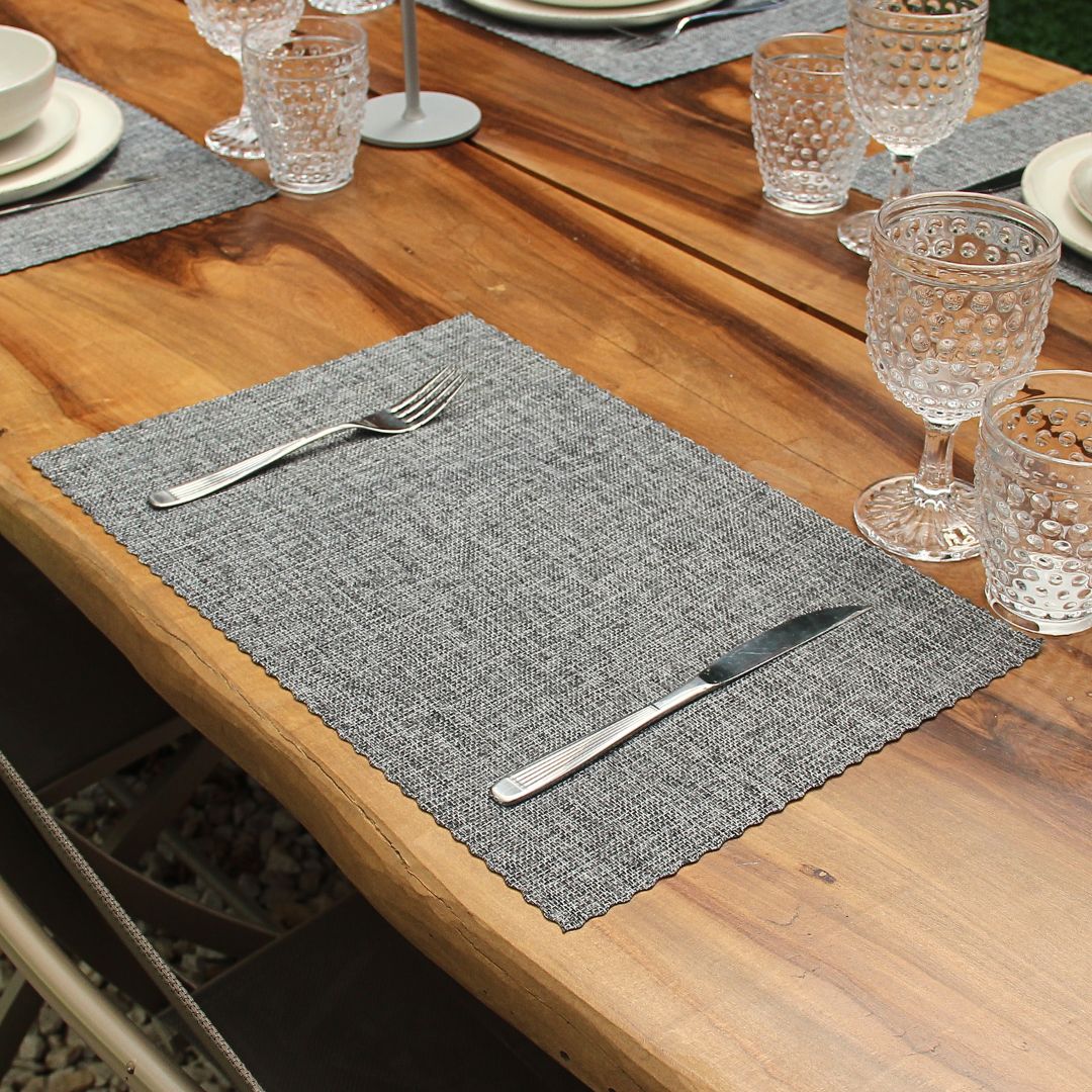 Individual Simil Lino Gris