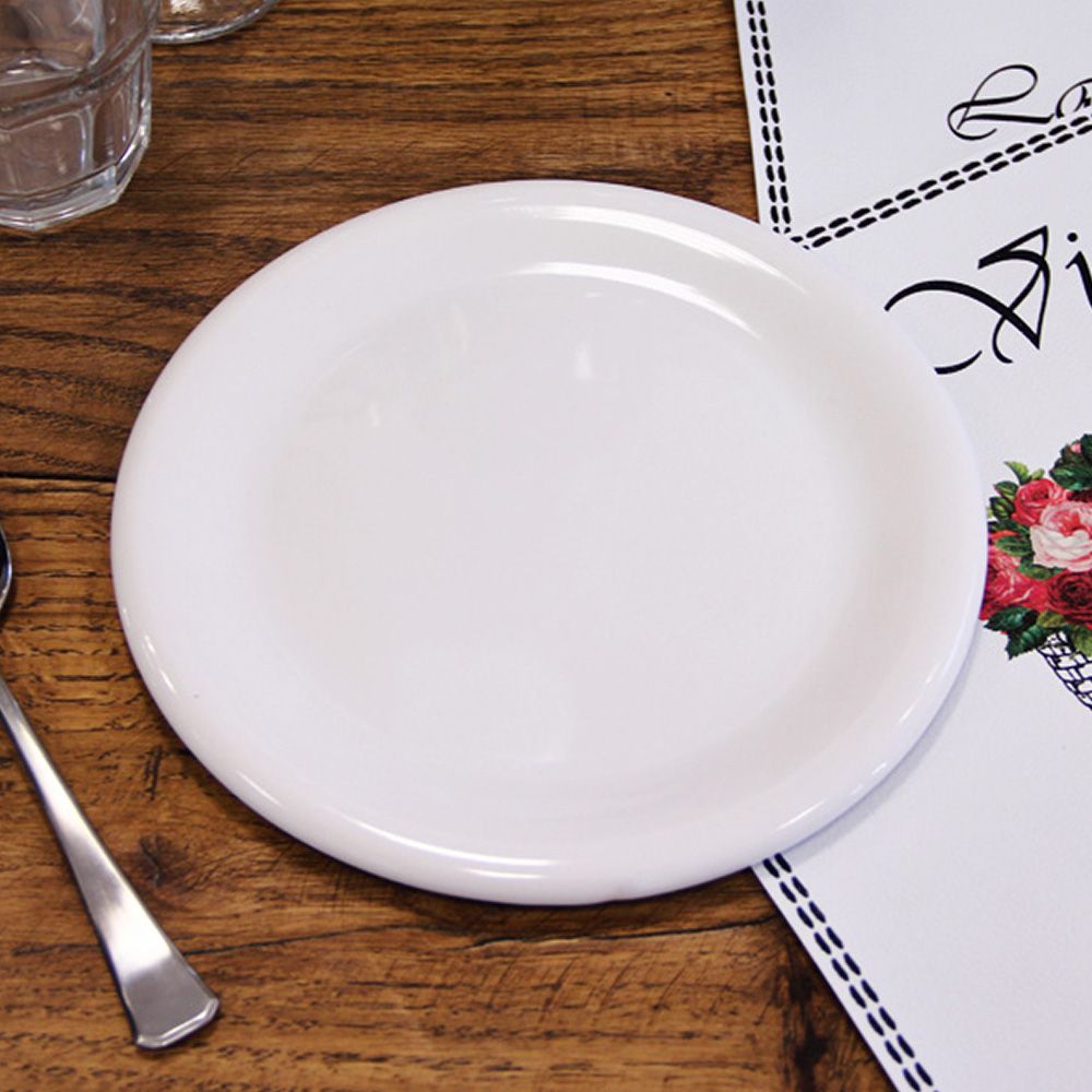 Plato Postre Clásico Blanco