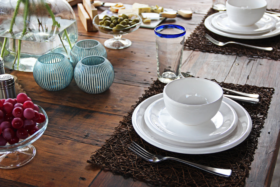 Plato Postre Clásico Blanco