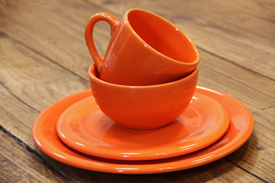 Plato Postre Clásico Naranja