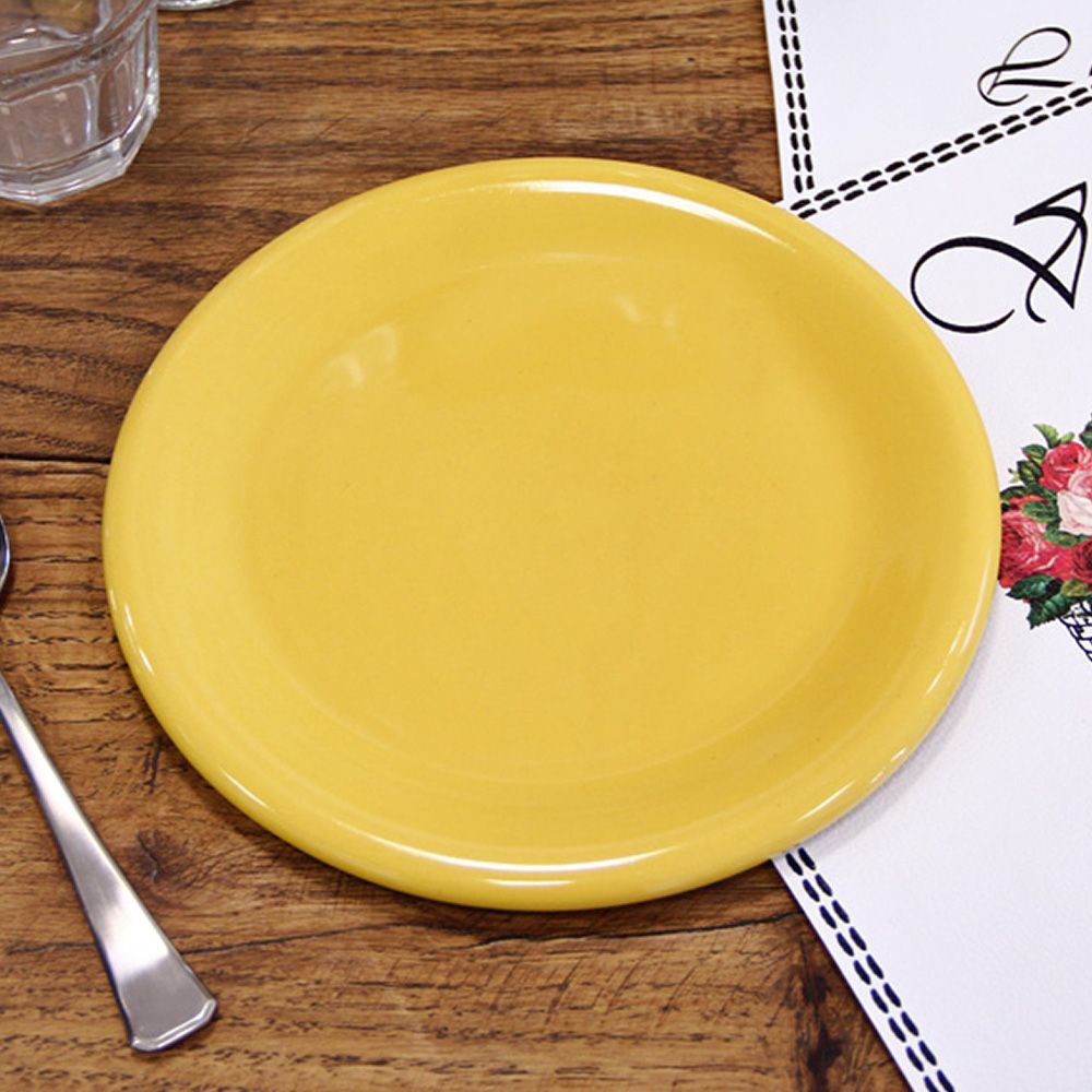Plato Postre Clásico Amarillo