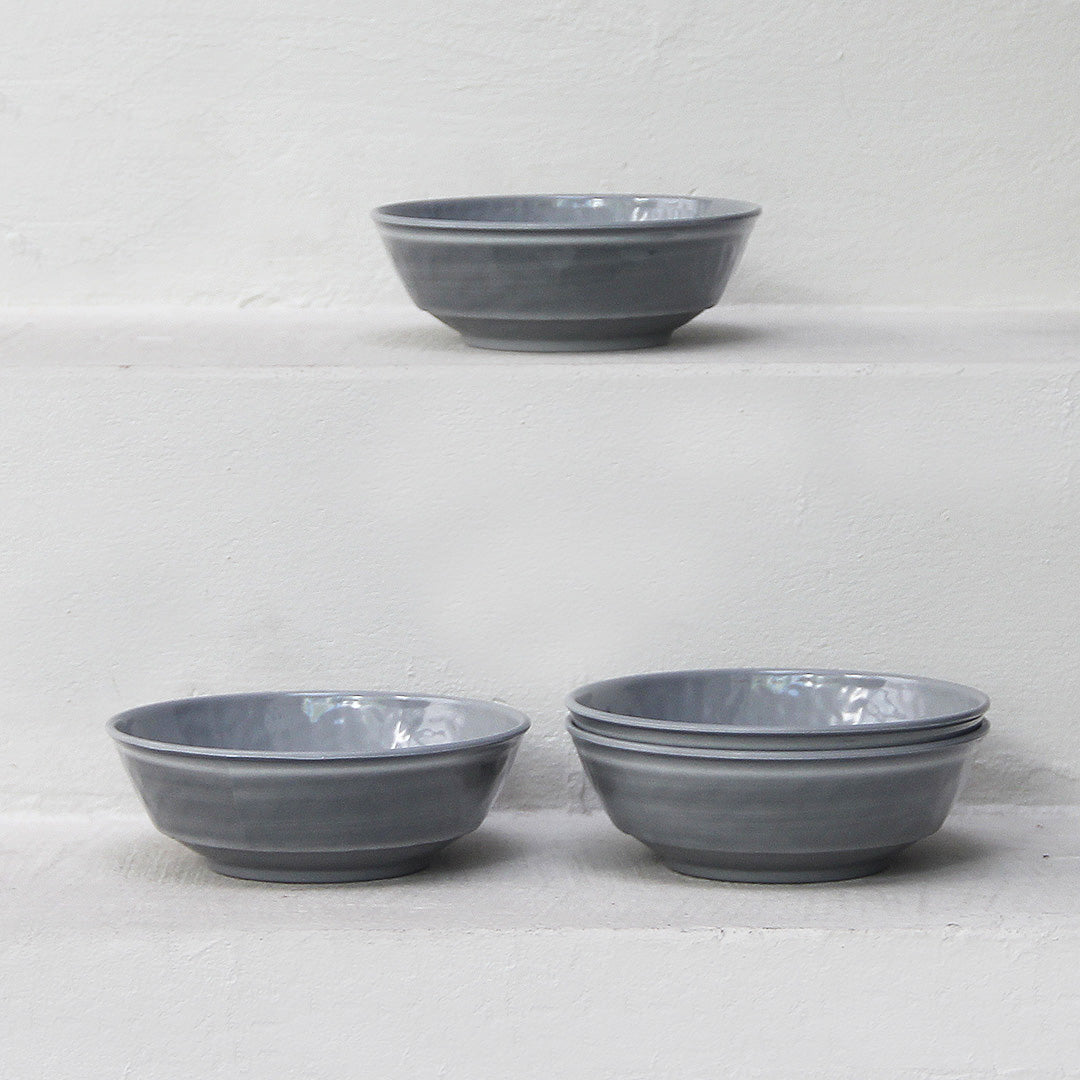 Pack 4 Platos Hondos Melamina Gris