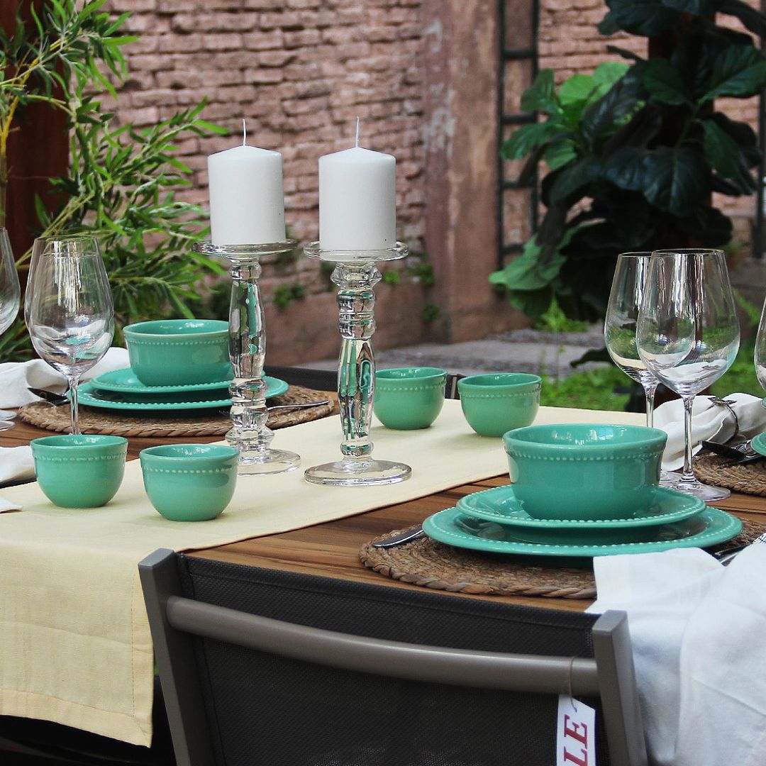 Juego 18 Piezas Queen Menta