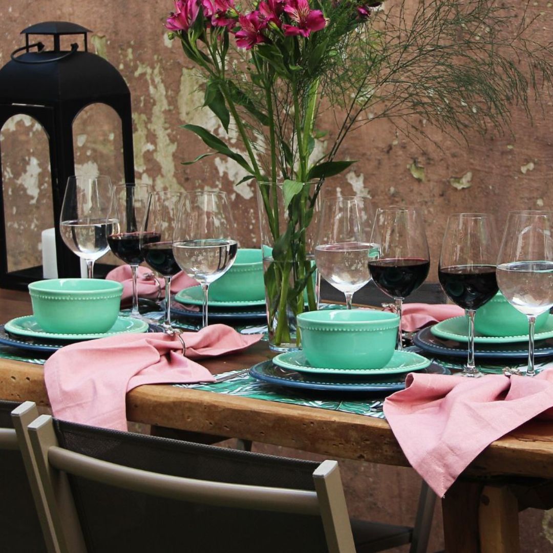 Juego 18 Piezas Queen Menta