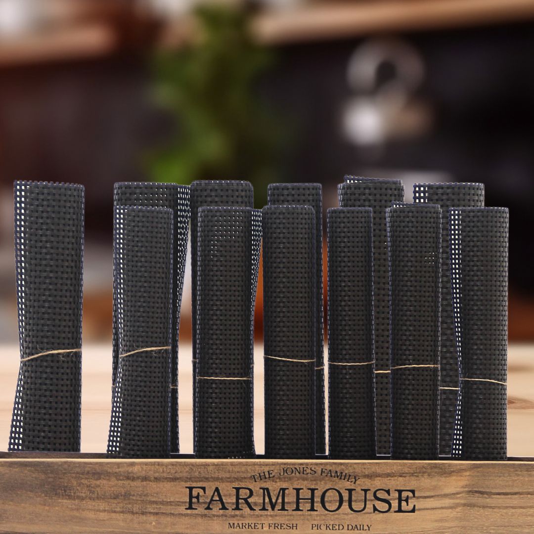 Individual Rafia Marrón x 12