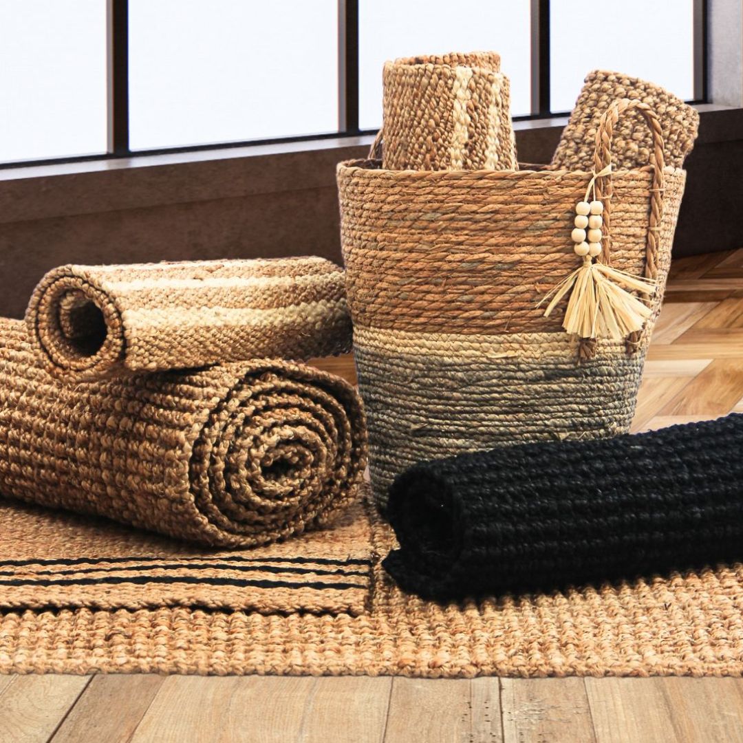 Alfombra Dumai Lineas Negras 50 x 80 cm