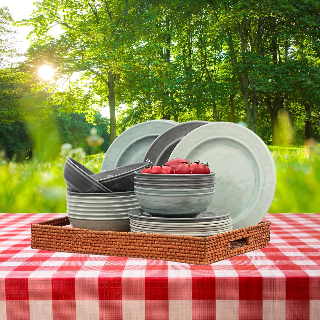 Plato Hondo Melamina Verde Aqua