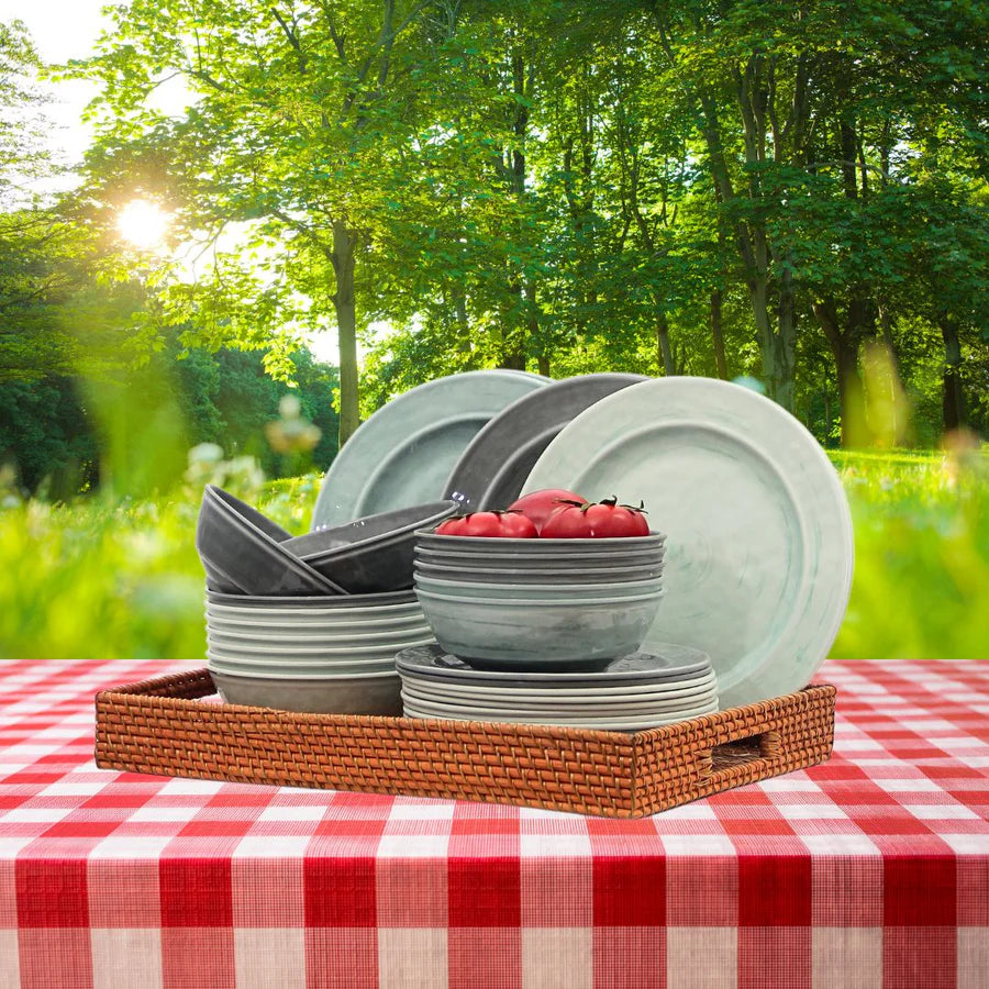 Pack 6 Platos Hondos Melamina Verde Aqua