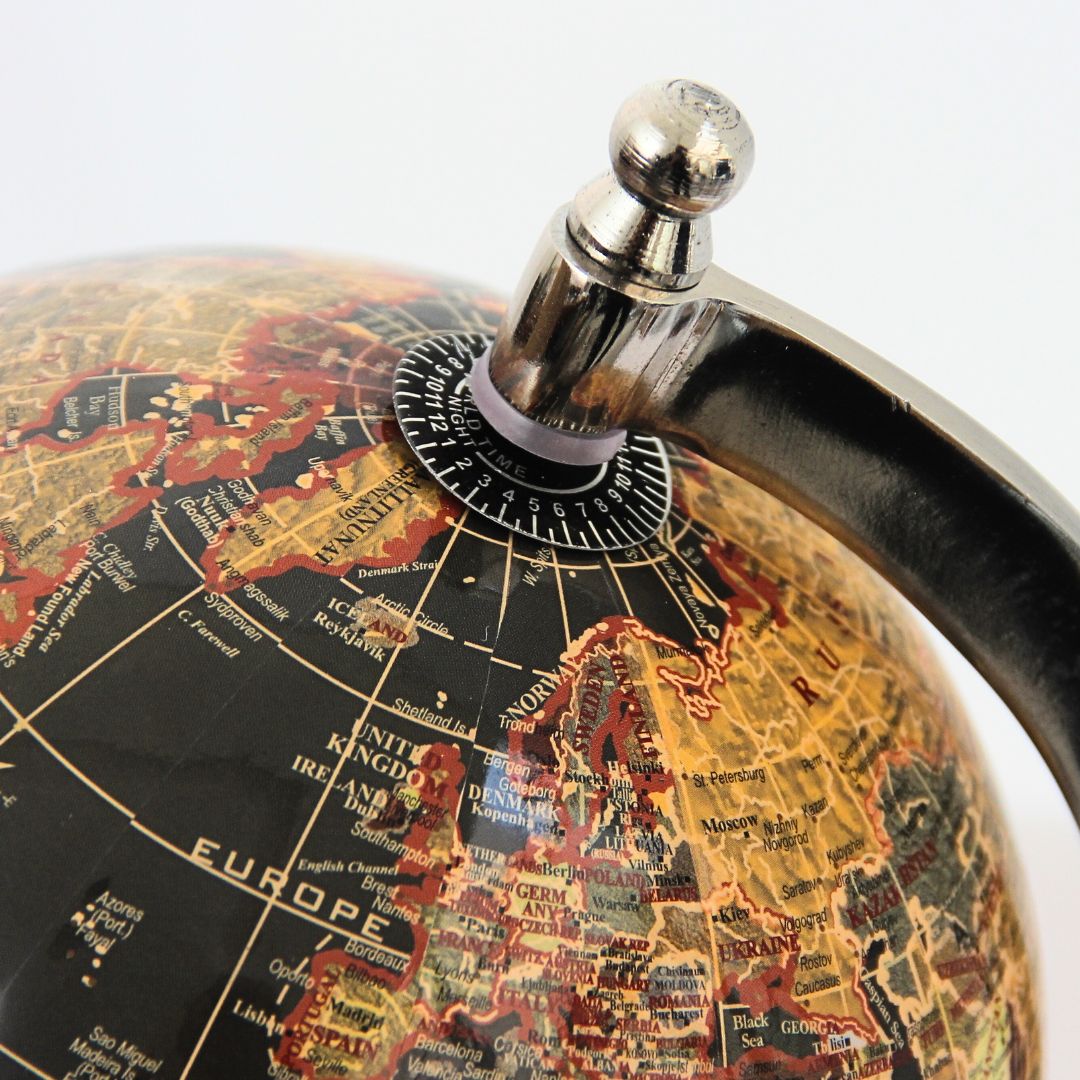 Globo Terraqueo Base Nickel 27 cm