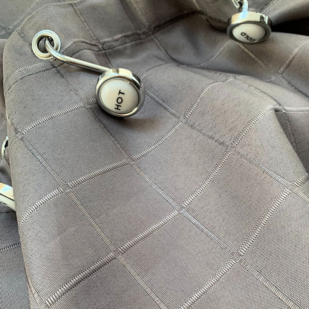 Cortina de Baño Elegance Gris Oscuro