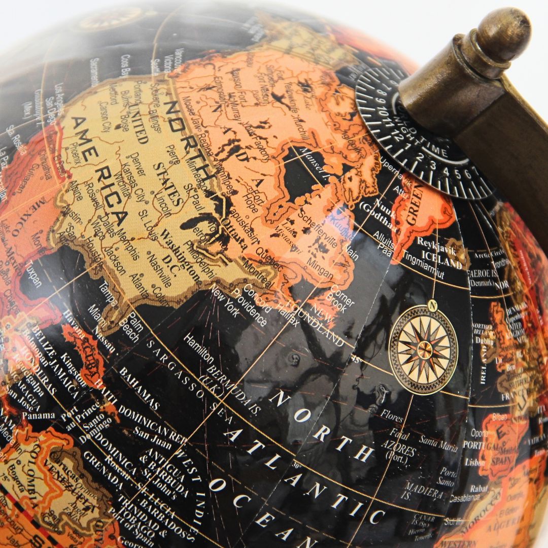 Globo Terraqueo Dark Wood 23 cm