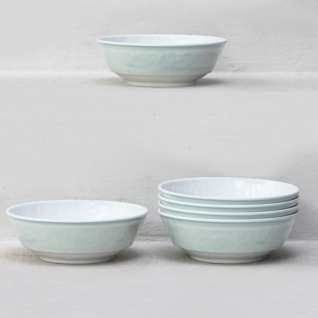 Pack 6 Platos Hondos Melamina Menta