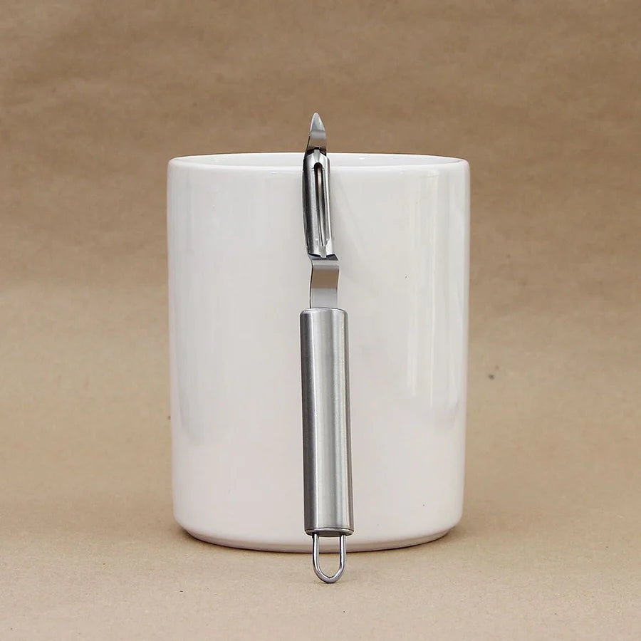 Pack 3 Utensilios Acero/Pelador Papas/Prensa Ajo/Abrelatas