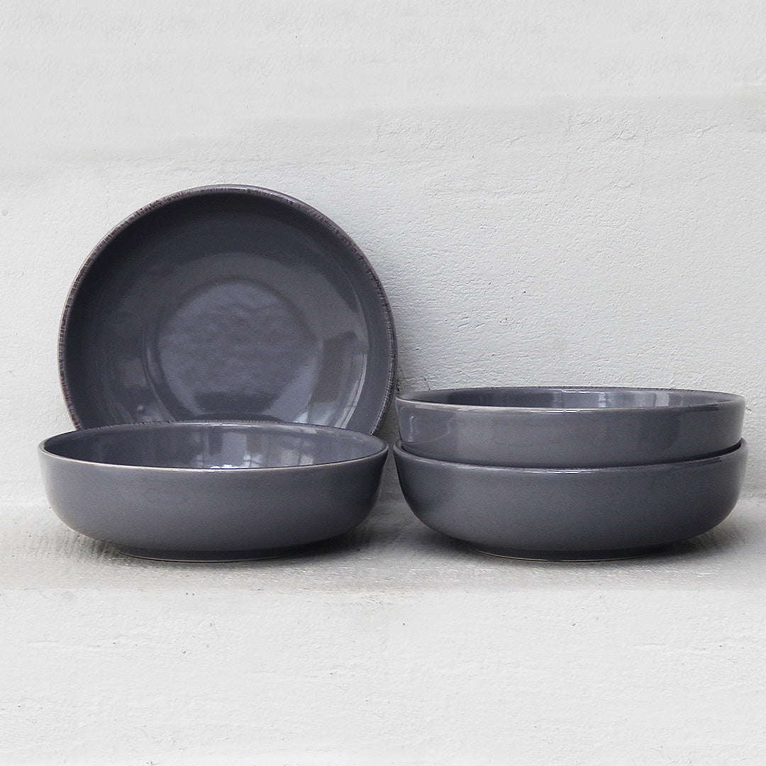 Pack 4 Bowls Positano Grey