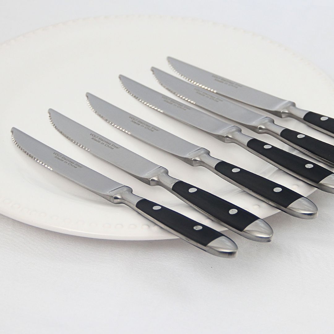 Pack x 6 Cuchillo de Mesa Bistro Negro