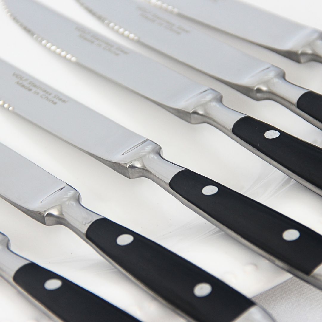 Pack x 6 Cuchillo de Mesa Bistro Negro