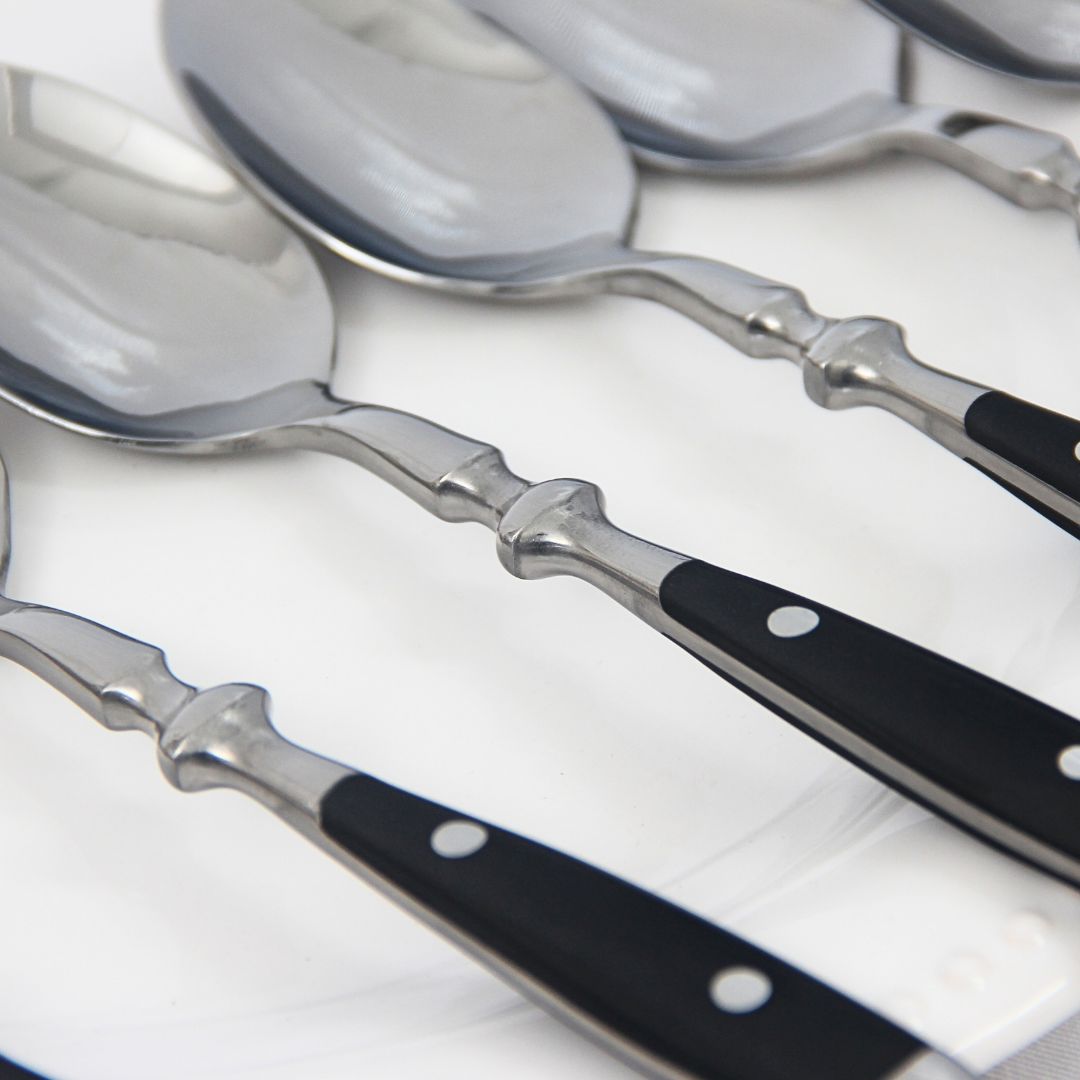 Pack x 6 Cuchara de Mesa Bistro Negro