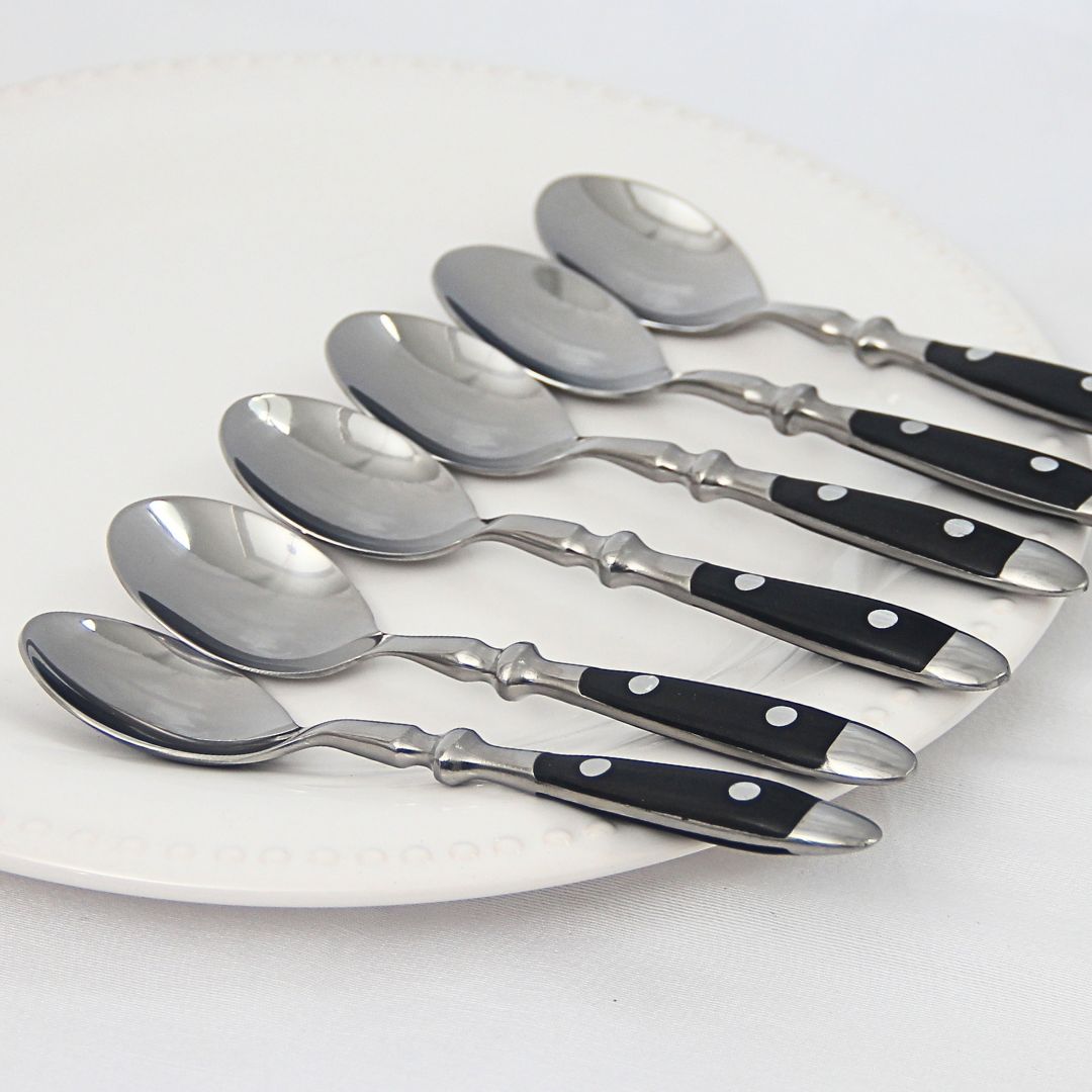 Pack x 6 Cuchara de Te Bistro Negro