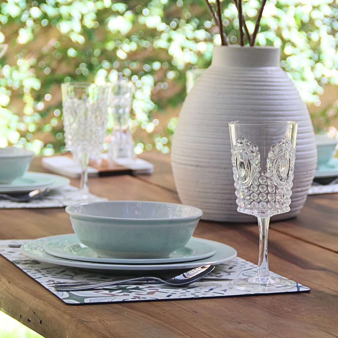 Juego 16 Piezas Melamina Menta/Copas Imperial