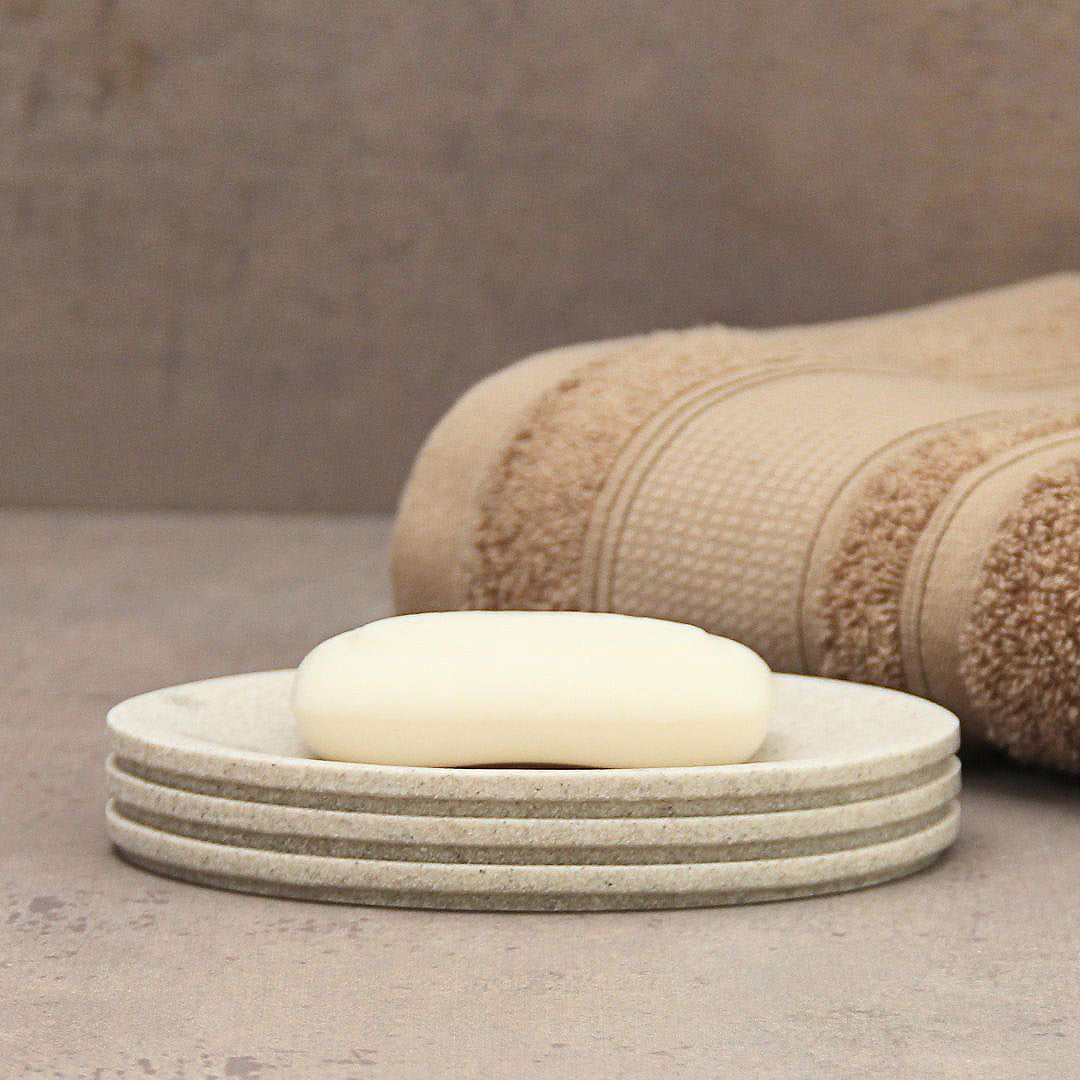 Jabonera Piedra Rayas Beige