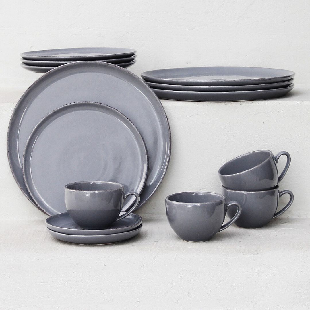 Juego 12 Piezas Positano Grey Tazas Té