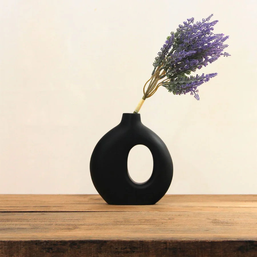 Pack 2 Piezas Florero Aura Chico/1 Ramo Lavander Bouquet