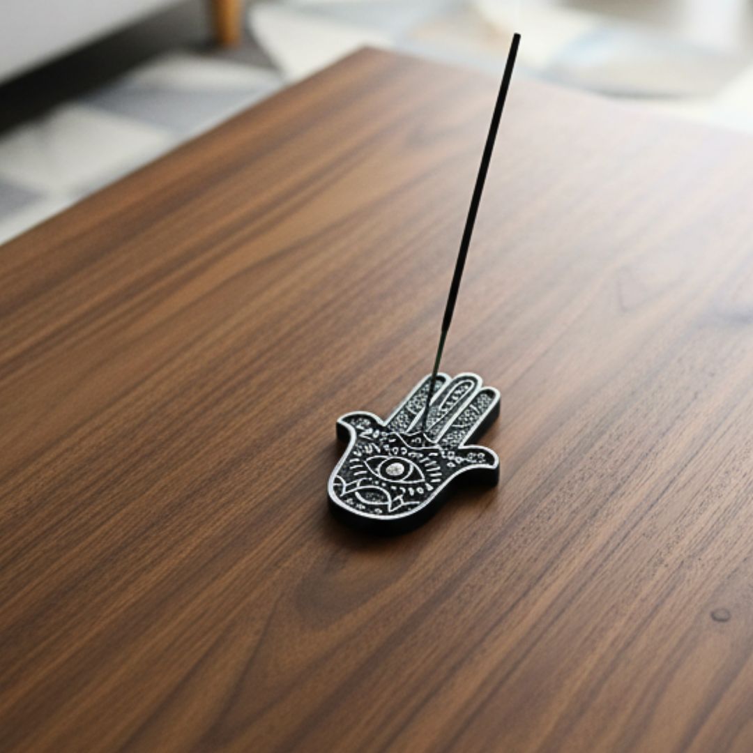 Mano Hamsa Porta Sahumerio Negro