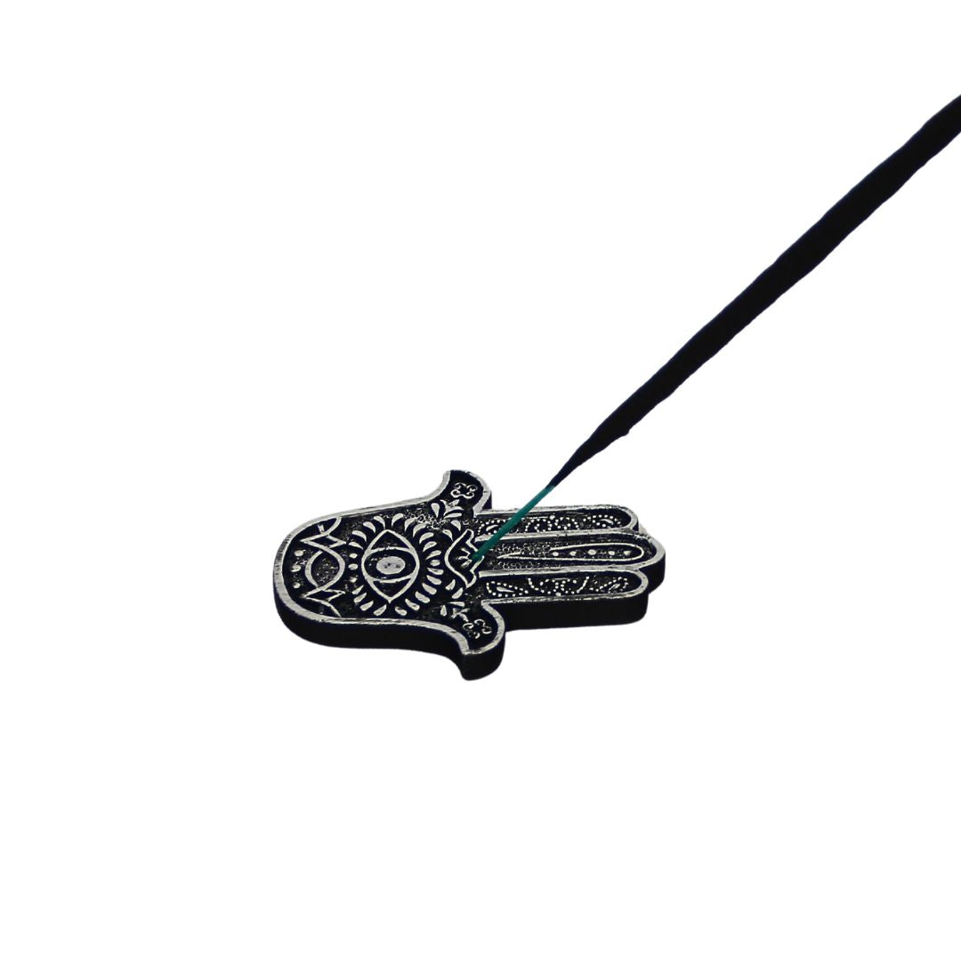 Mano Hamsa Porta Sahumerio Negro