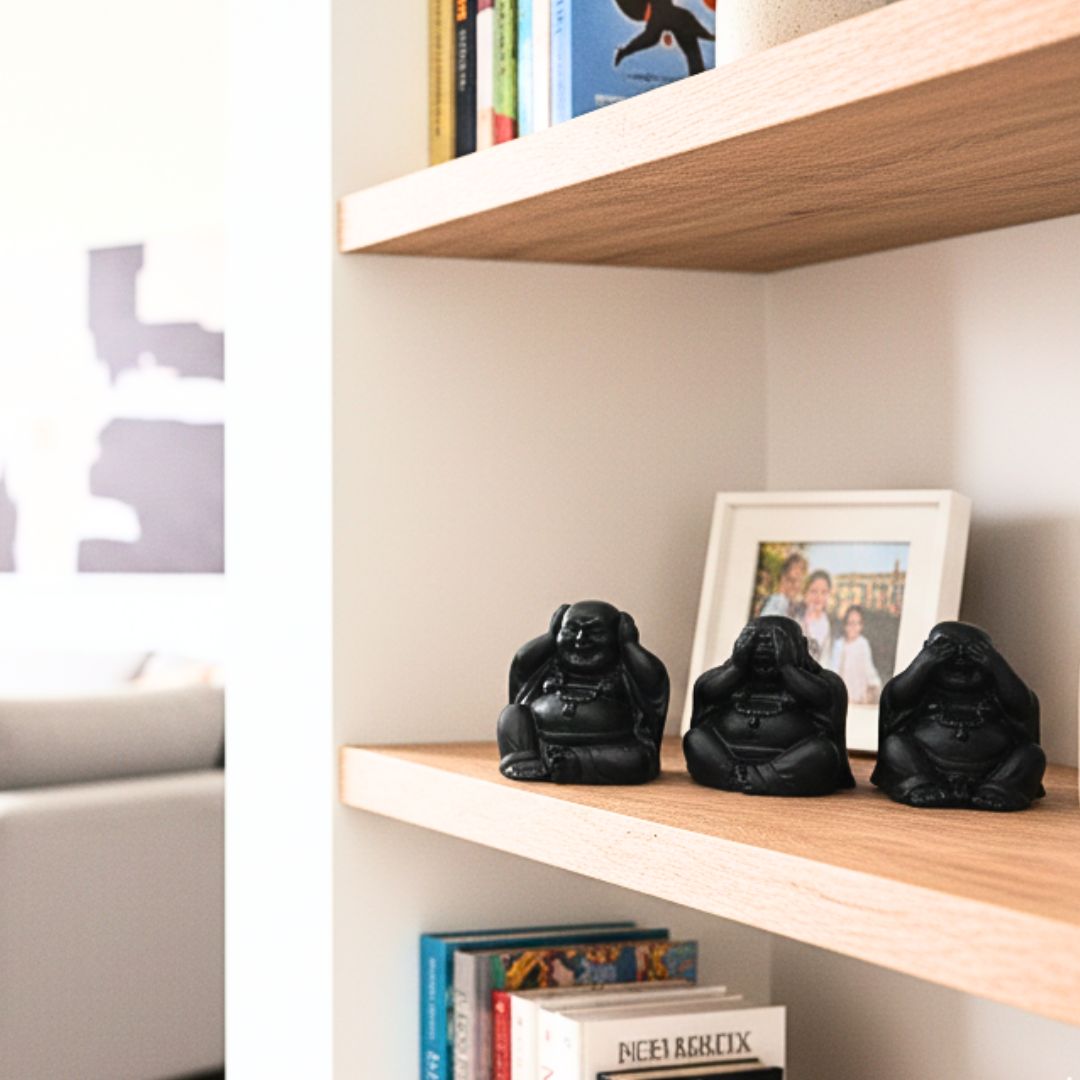 Set x3 Budas Sabios Zen Negro