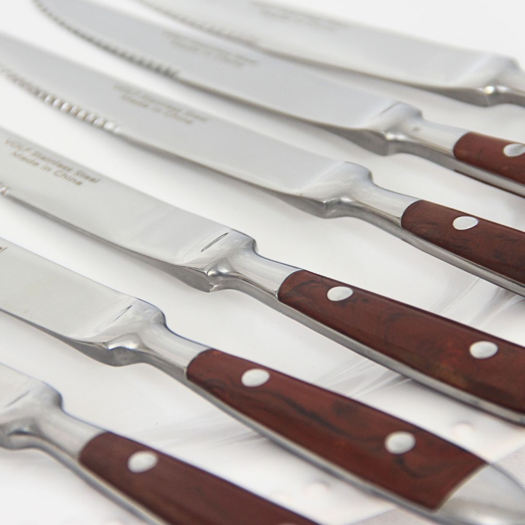 Pack x 6 Cuchillo de Mesa Bistro Madera