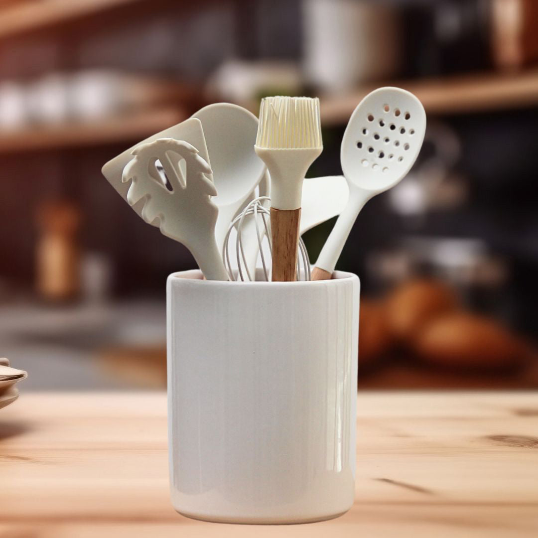 Pincel de Silicona y Madera Premium Blanco 32 cm