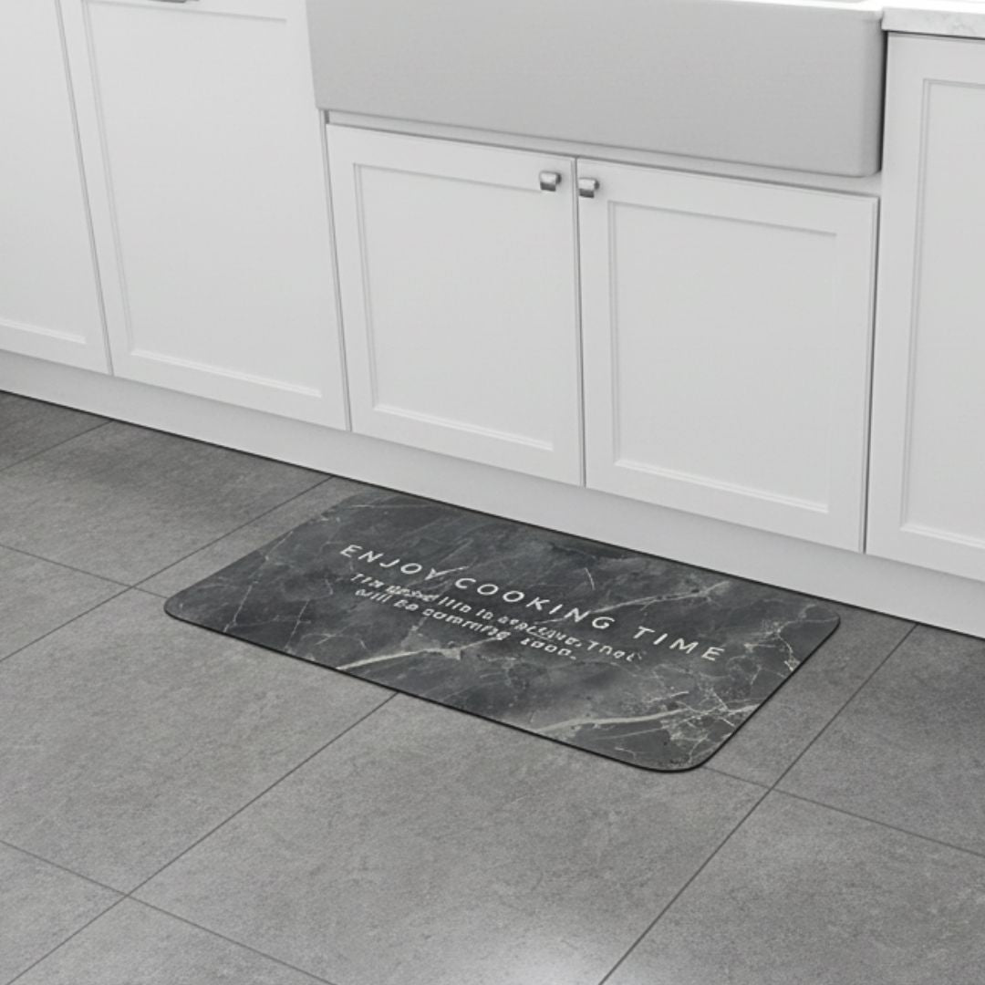 Set Alfombras Antideslizantes Marble Grey