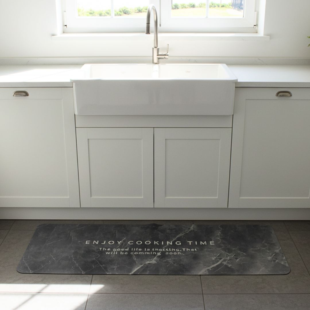 Set Alfombras Antideslizantes Marble Grey