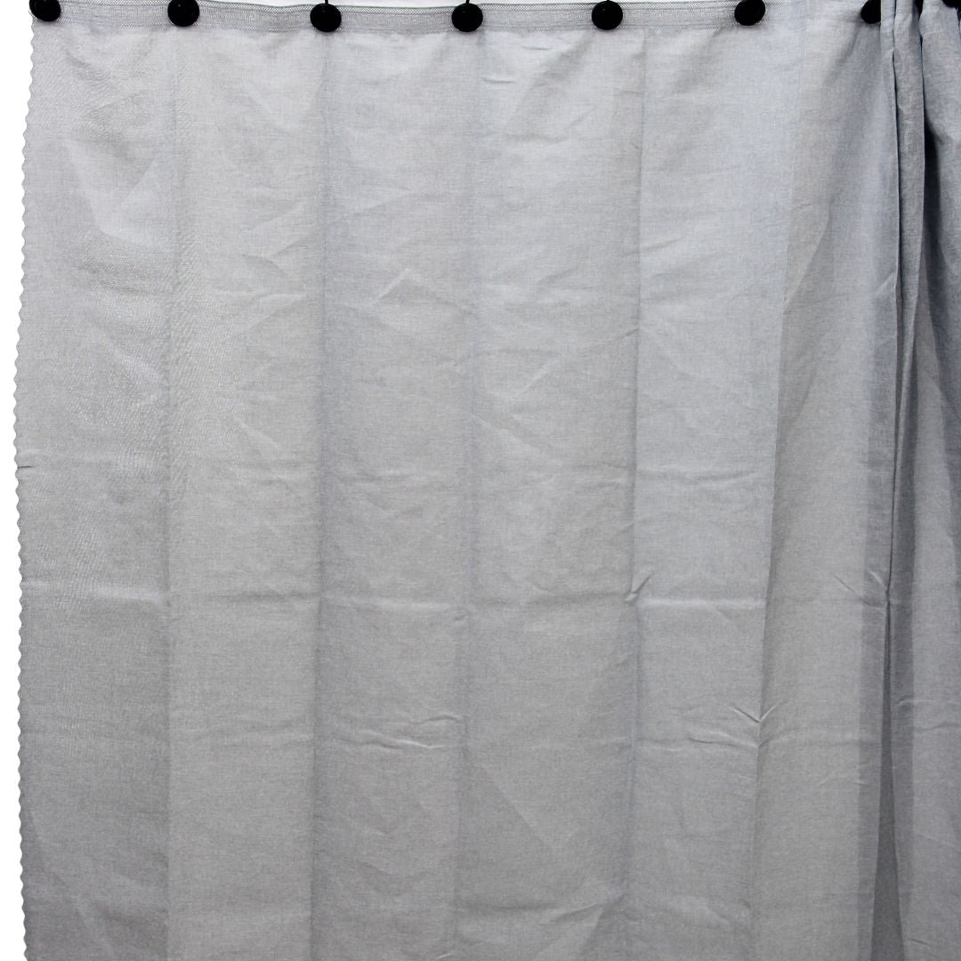 Cortina de Baño Lino Look Gris