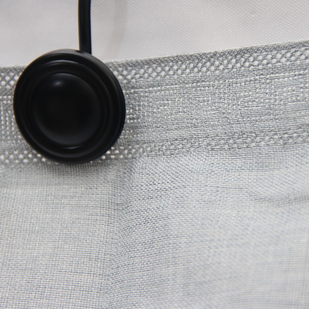 Cortina de Baño Lino Look Gris