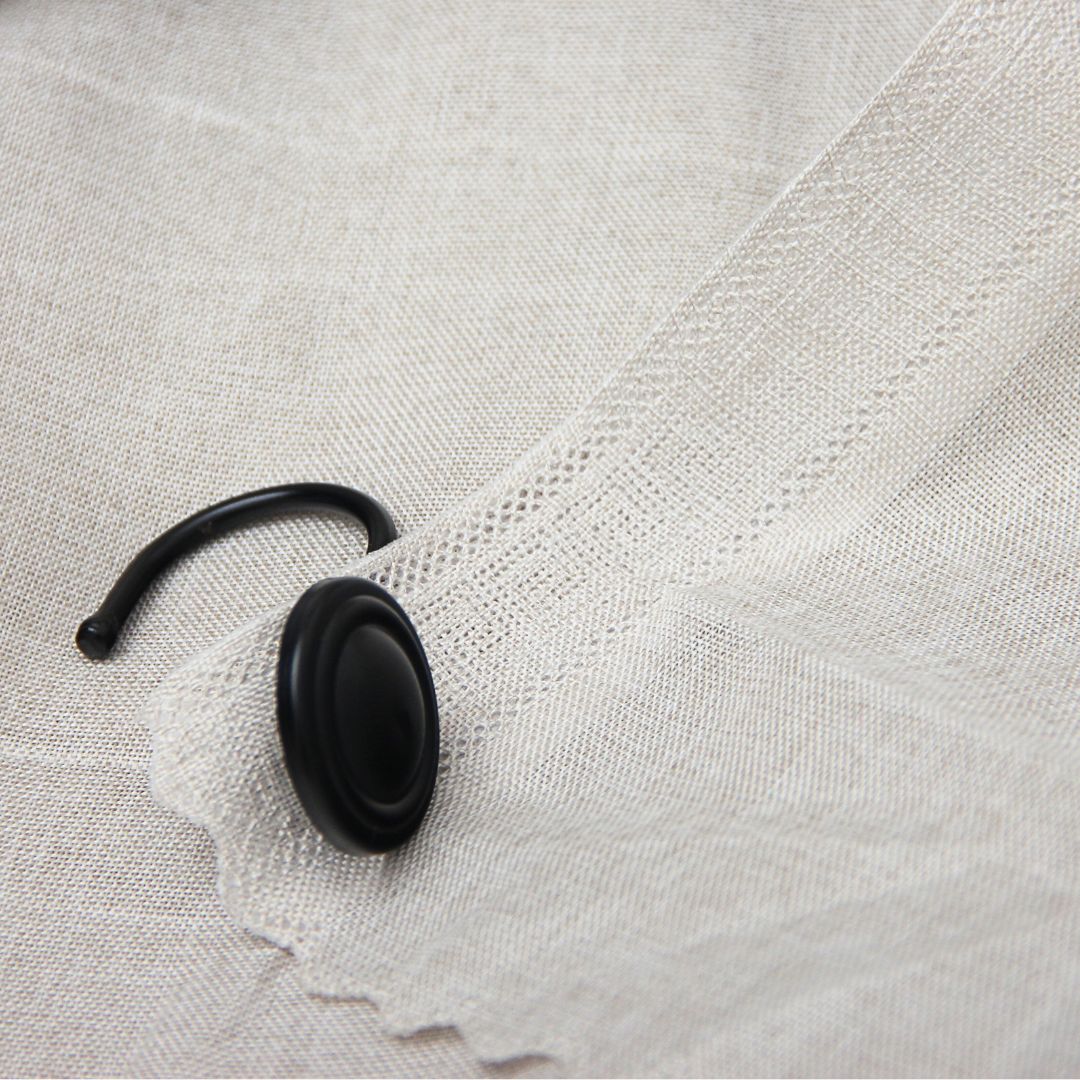 Cortina de Baño Lino Look Beige